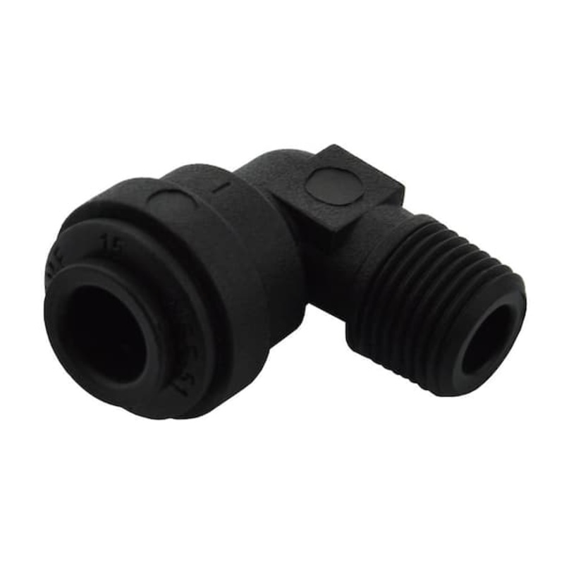 1/4 x 1/8 MPT John Guest Quick Connect Ell – Black