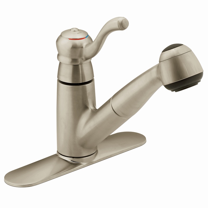 Colonnade Chrome one-handle low arc pullout kitchen faucet