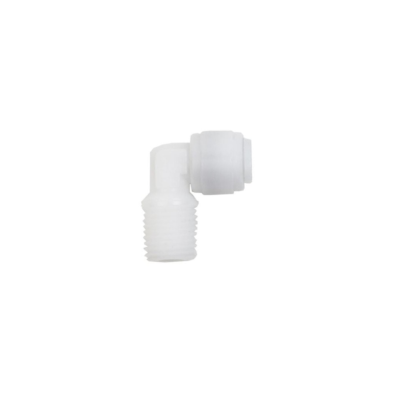 NeoFit – Acetal Natural White Male Elbow- 1/4tube OD x 3/8NPTF