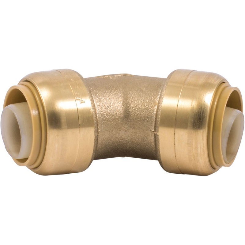 SharkBite U656LF Lead-Free Brass Push-to-Connect 45-Degree Elbow – 3/4 x 3/4