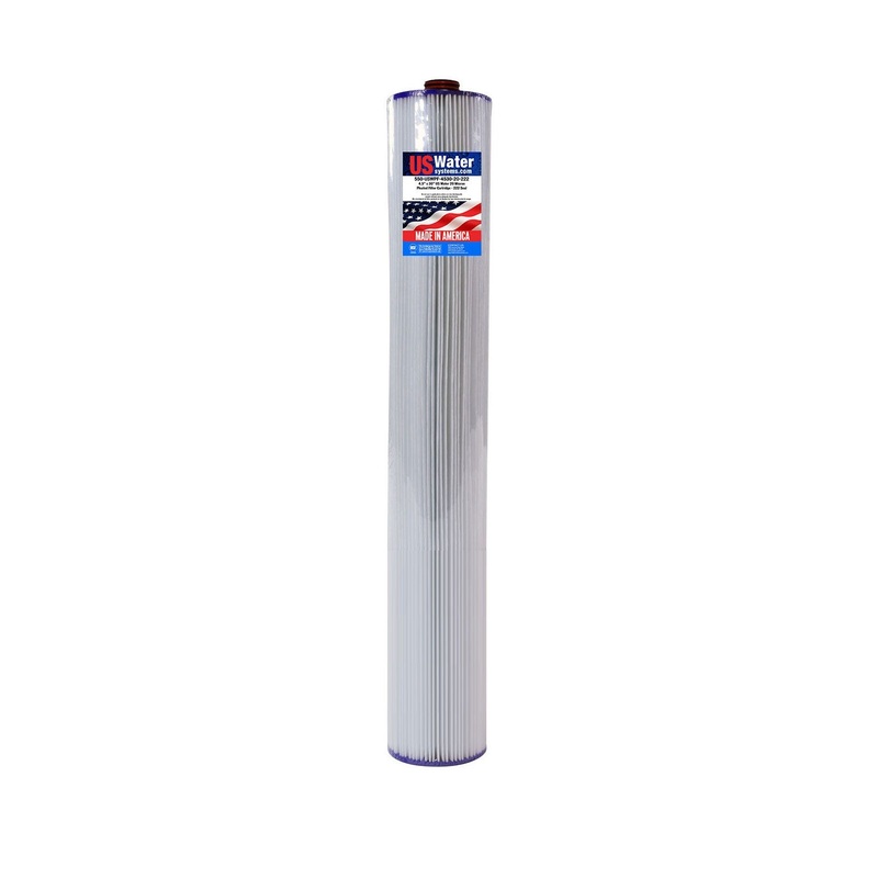US Water 4.5 x 30 Pleated Filter Cartridge 20 Micron – 222 Seal