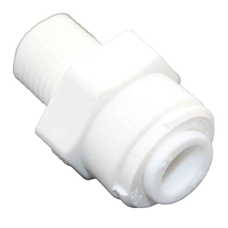 NeoFit – Polypropylene Natural White Male Connector- 1/4tube OD x 1/8NPTF