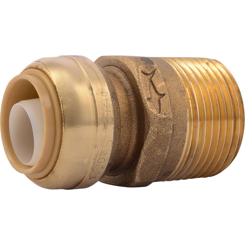 SharkBite U139LF Lead-Free Brass Push-to-Connect Male Adapter – 3/4 x 1 MPT