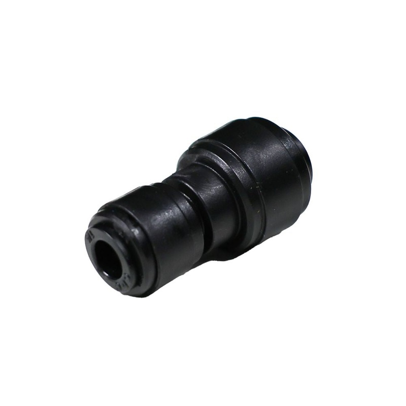 NeoFit – Acetal Black Union Connector 3/8 tube x 1/4 tube