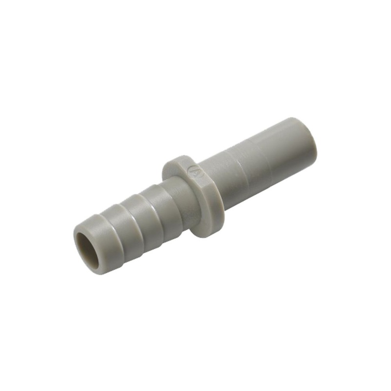 NeoFit – Acetal Gray Stem Barb Connector 8mm (5/16) stem x 3/8barb