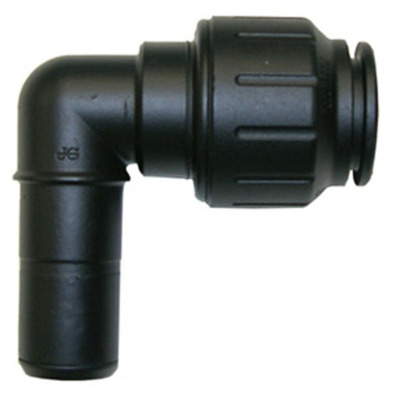 John Guest Black Plug-In Elbow – 1 CTS x 1 Stem