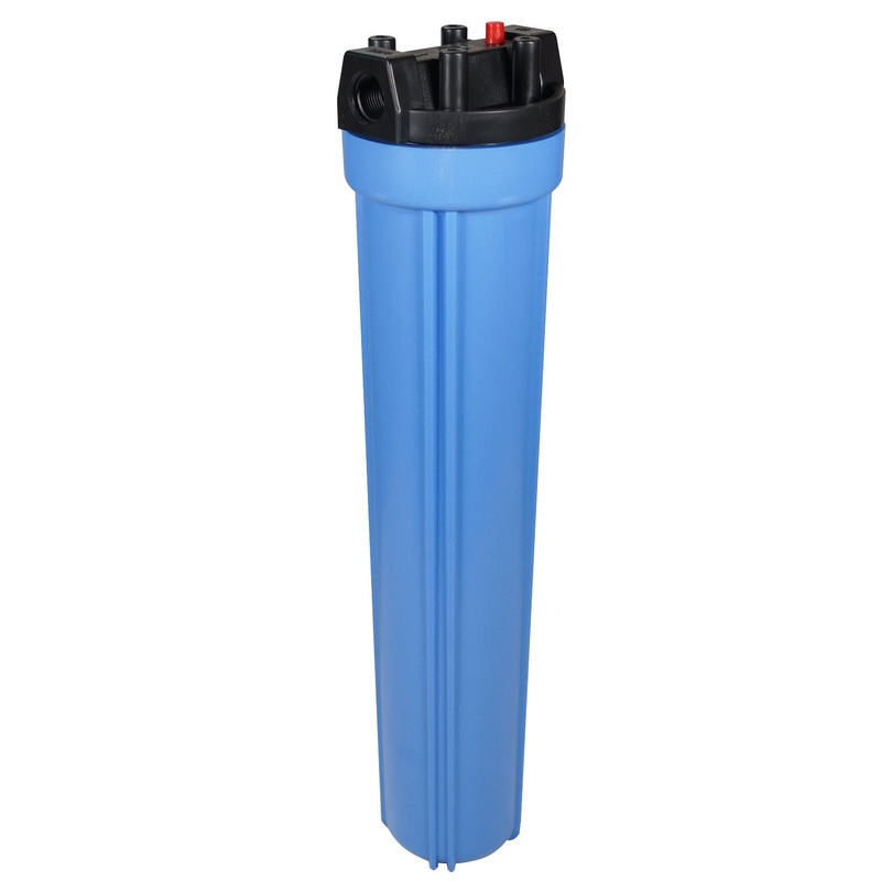 Blue 2.5 x 20 Commercial Filter Housing With Pressure Relief