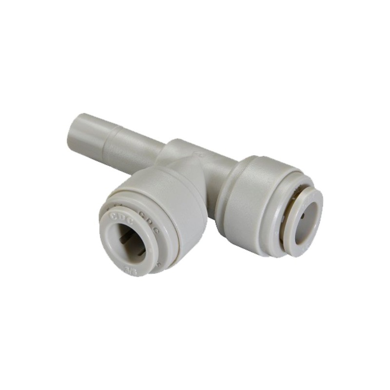 NeoFit – Acetal Gray Run Stem Tee 8mm (5/16) tube x stem 8mm (5/16)