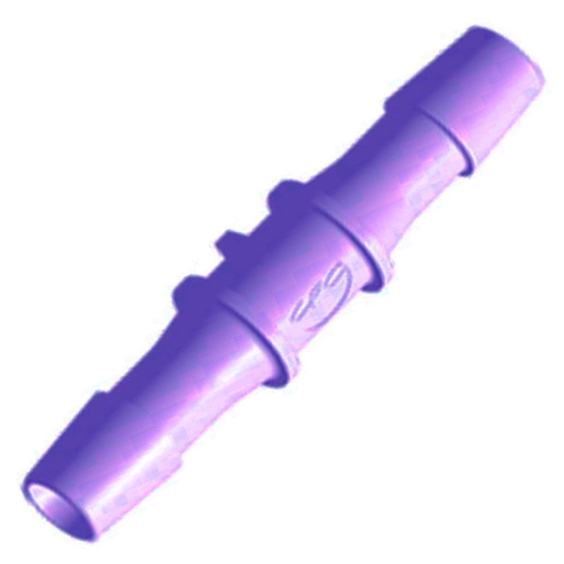 FitQuik Polycarbonate Tube to Tube Straight Fitting Purple – 3/16 ID x 3/16 ID