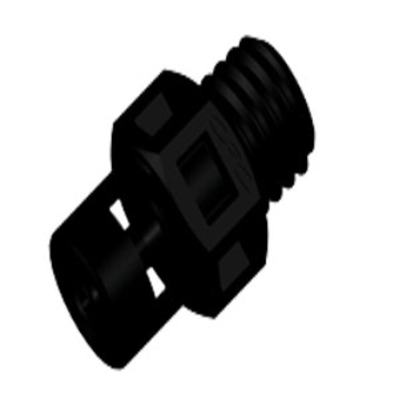 KS231 Straight Fitting Black Nylon 1/4-28 UNF X 1/16 HB