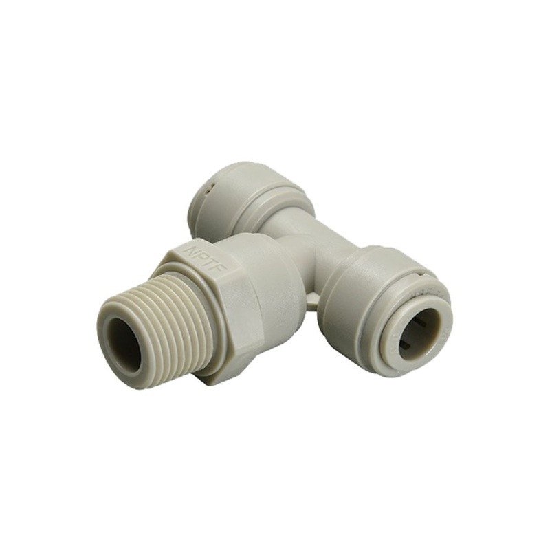 NeoFit – Acetal Gray Swivel Tee 5/32 (4mm) x 1/4 NPTF Branch