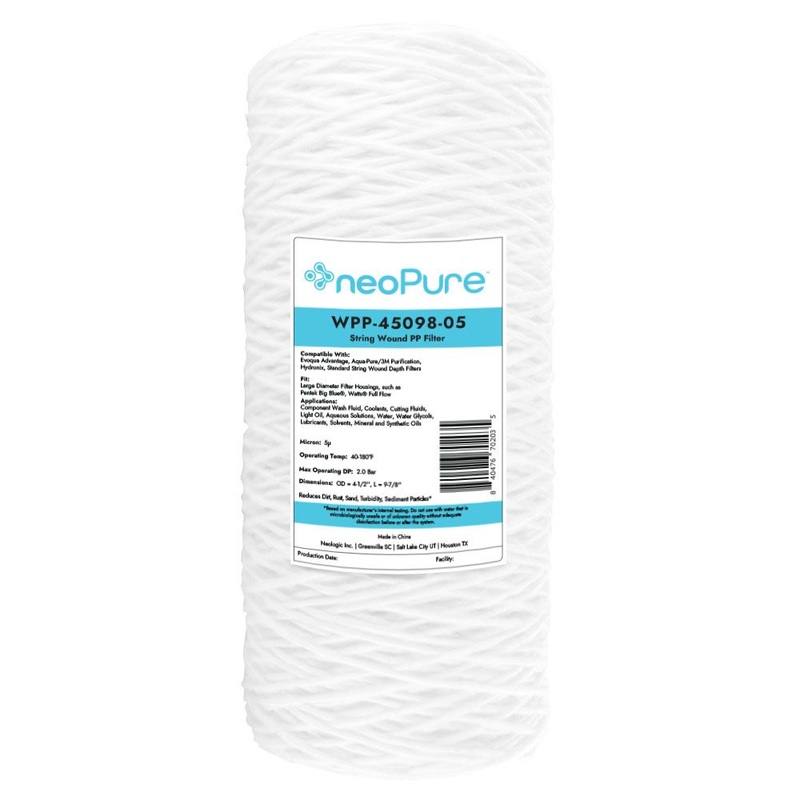 Neo-Pure WPP-45098-05 10 Surfactant Free BB String Wound Filter 5 Micron