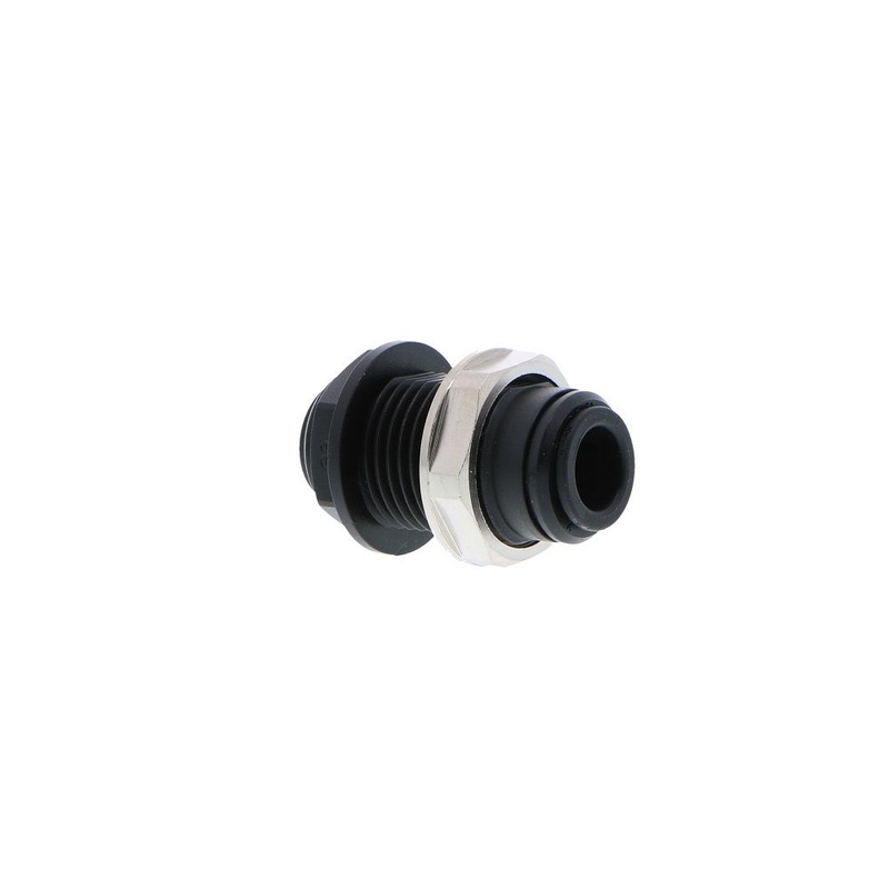 John Guest Bulkhead Connector BLACK ACETAL – 10mm x 10mm