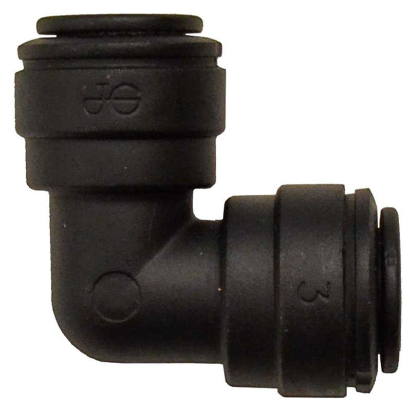 John Guest Union Elbow Black Polypropylene  – 3/8