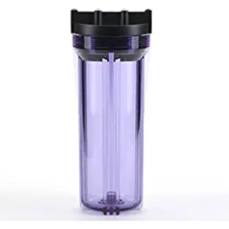 10 Clear Body, Black Rib Cap 1/4 Slim Housing