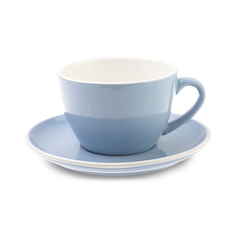ACF Cup & Saucer 6 Set – 12oz|Red|Black|Brown|Sky Blue|White|Green|Grey|Midnight