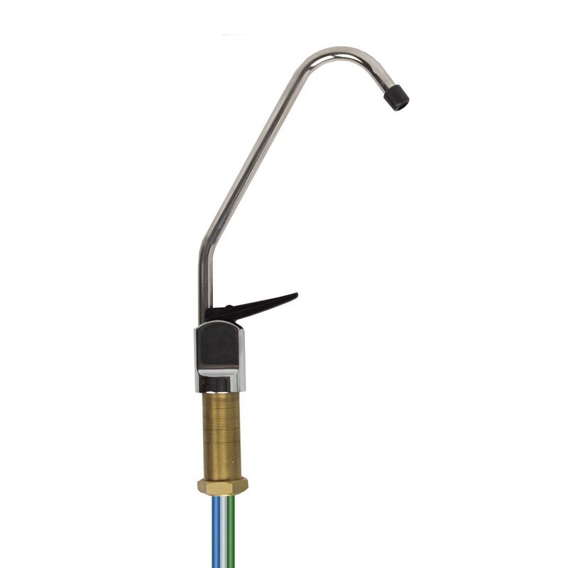 Chrome Faucet with 1/4 Tube (Standard Handle, 3-Way Tube))