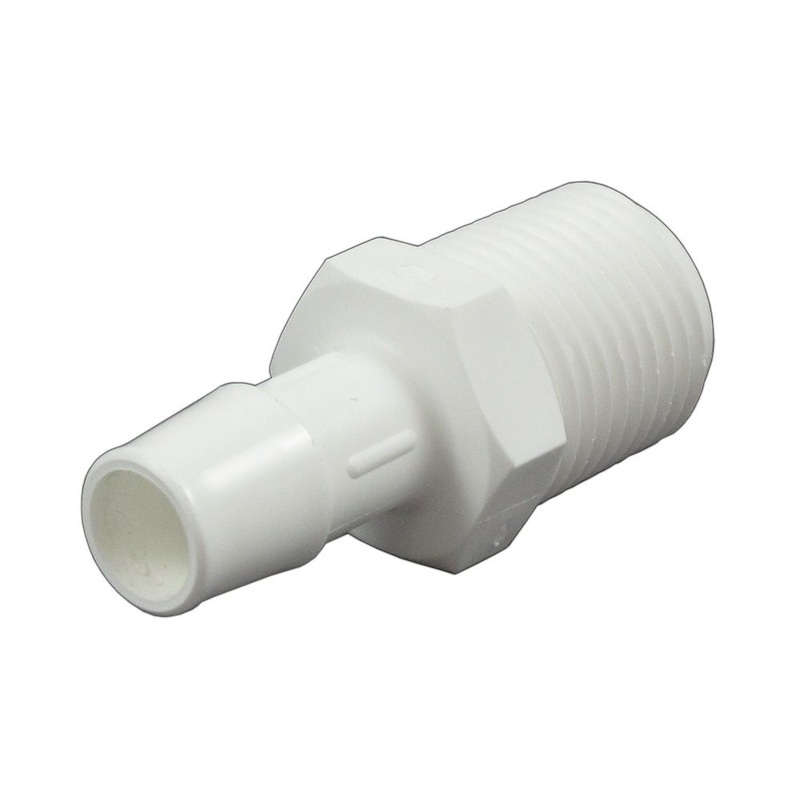 Male Barb Connector Polypropylene – 1/2 ID Barb x 1/2 MNPT