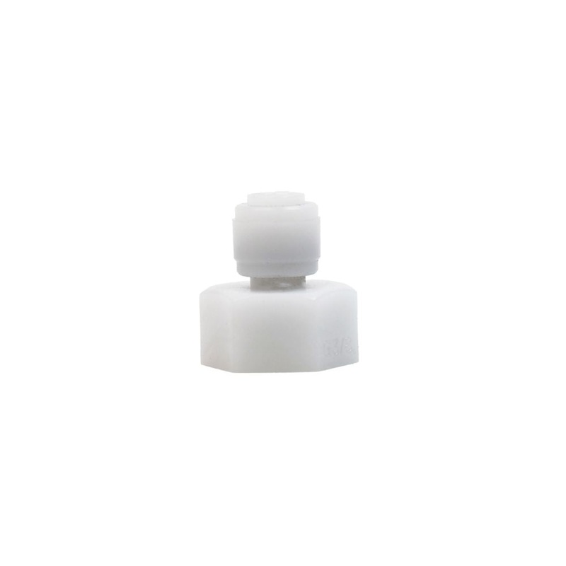 NeoFit – Acetal Natural White Female Adapter- UN V-Type- 1/4 tube OD x 7/16-20UNF- V Type
