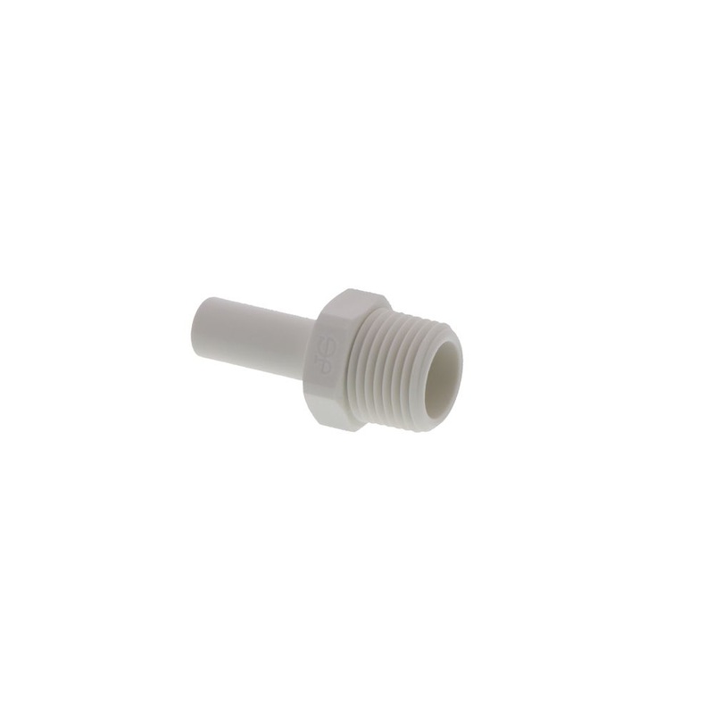 John Guest Stem Adapter Polypro  – 3/8 x 3/8 NPTF