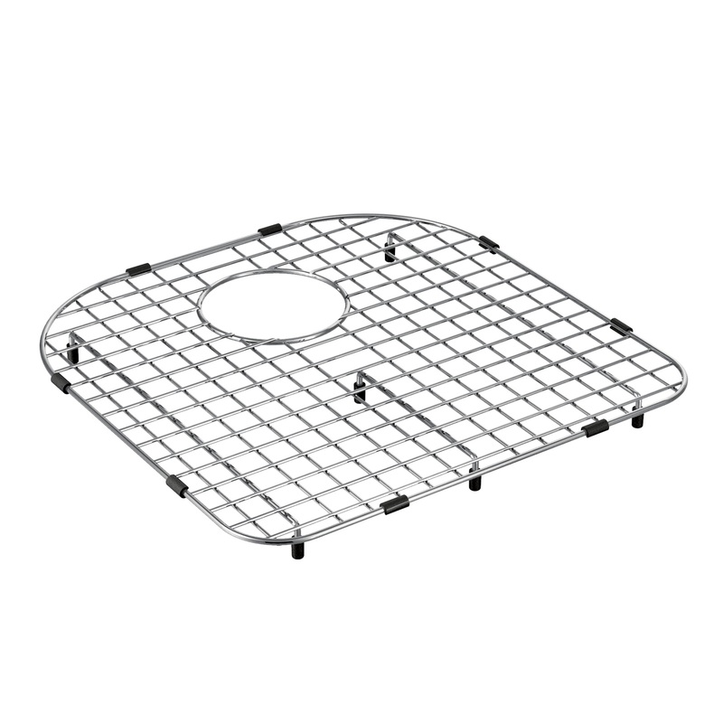 Stainless D Shape Rear Drain Bottom Grid Accessory fits 18 x 18 Sink Bowls