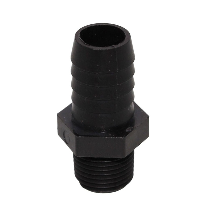 Male Barb Adapter – 5/8 ID x 3/8 MNPT – Black Polypropylene