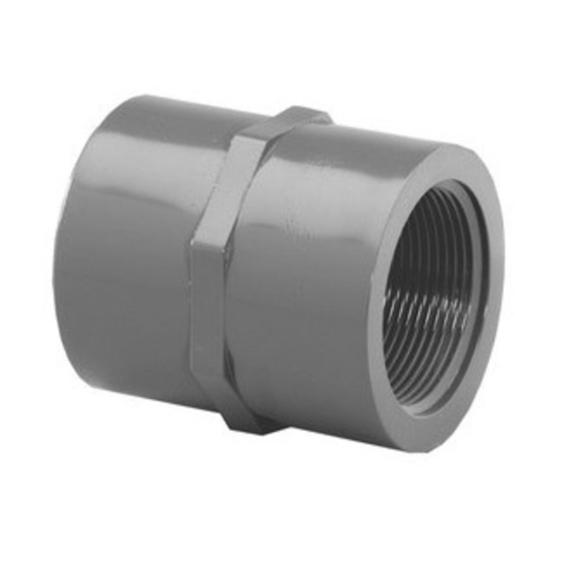 Schedule 80 PVC Coupling 1-1/2 Socket X 1-1/2 FPT
