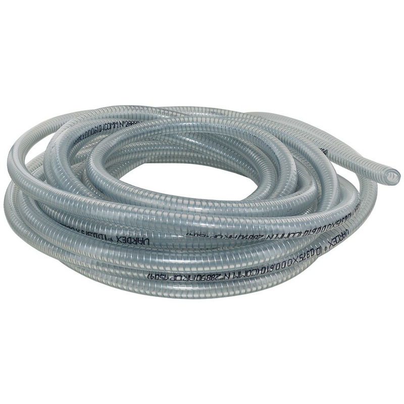 Vardex Clear Steel Wire PVC Reinforced Suction Hose – 3/8 ID
