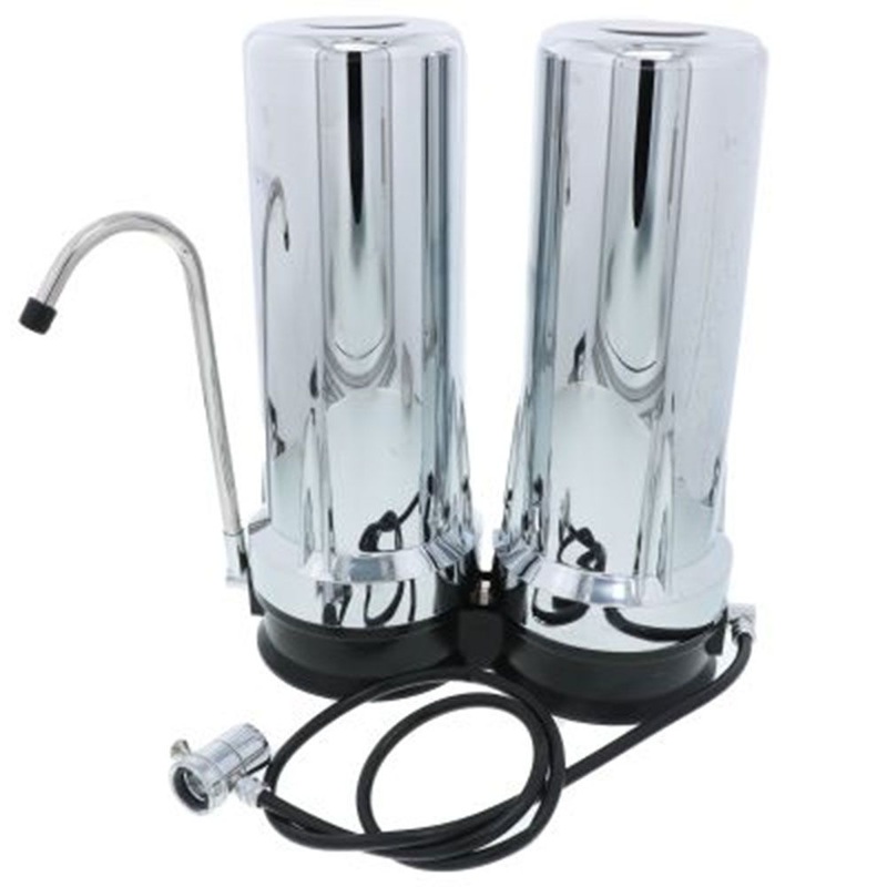 QMP603C Chrome Double Countertop Water Filter System – Chrome