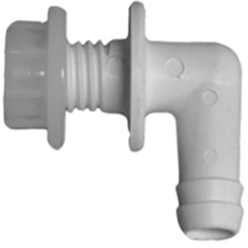 Replacement Water Softener Brine Tank Overflow Adapter – 1/2 ID Barb