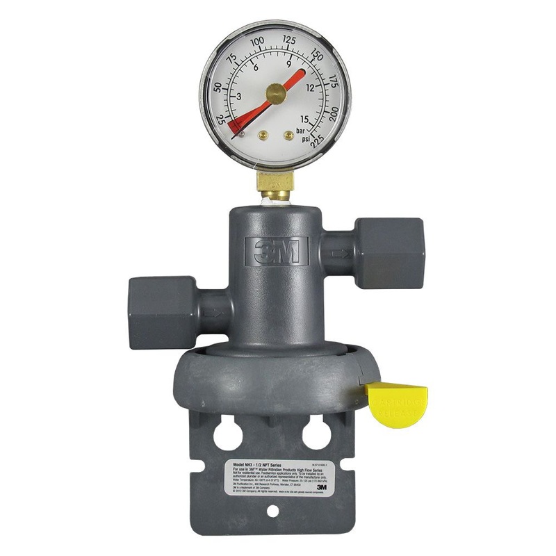 3M Water Filtration 1/2 NH3-NPT Head w/gauge