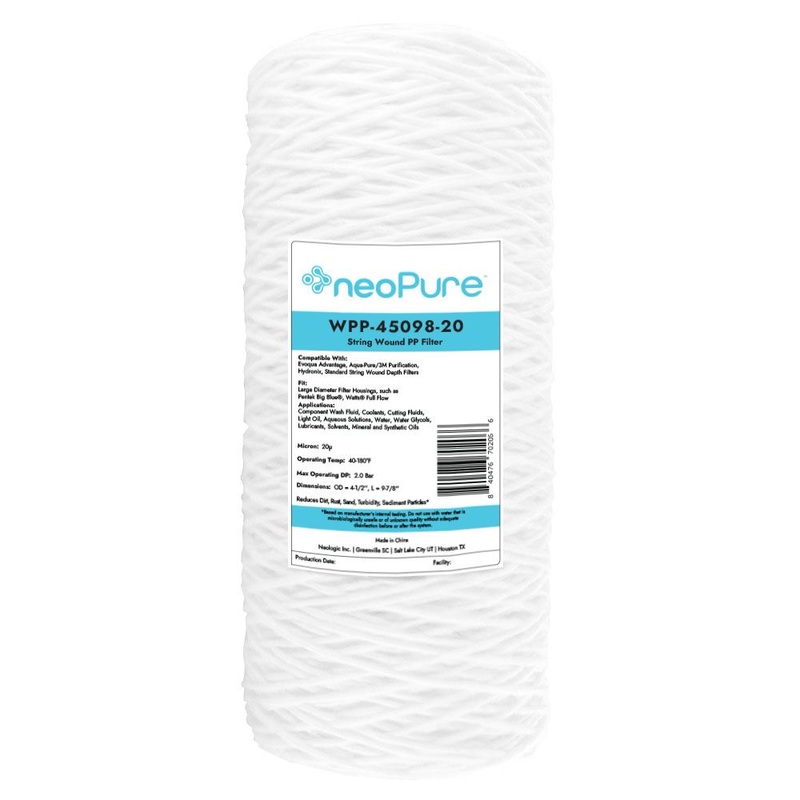 Neo-Pure WPP-45098-20 10 Surfactant Free  BB String Wound Filter 20 Micron