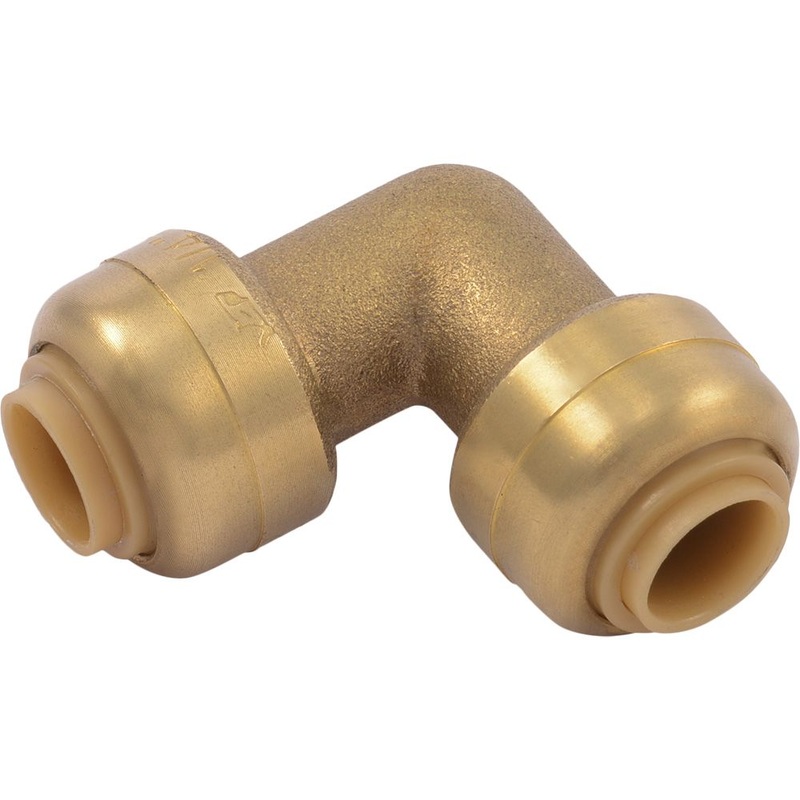 SharkBite U244LF Lead-Free Brass Push-to-Connect 90-Degree Elbow – 1/4 x 1/4