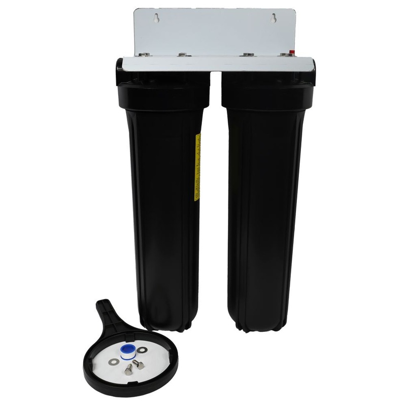 20 Big Flow Twin Series Plumbed Filter Housing DIY 1 FPT