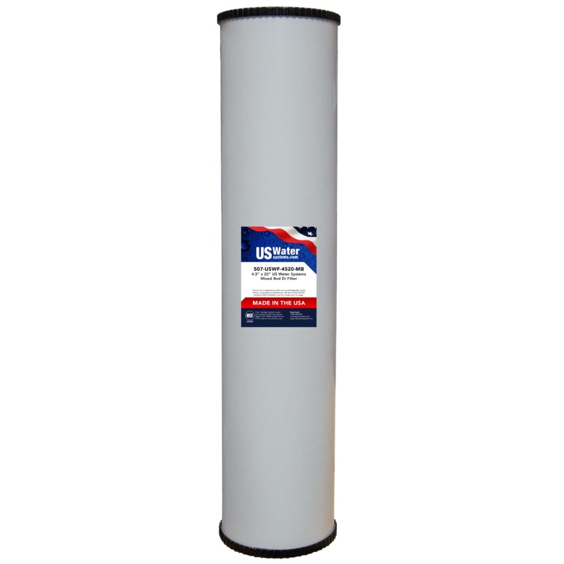 US Water DI Resin Cartridge  4.5 x 20 1.5 GPM | USWF-4520-MB