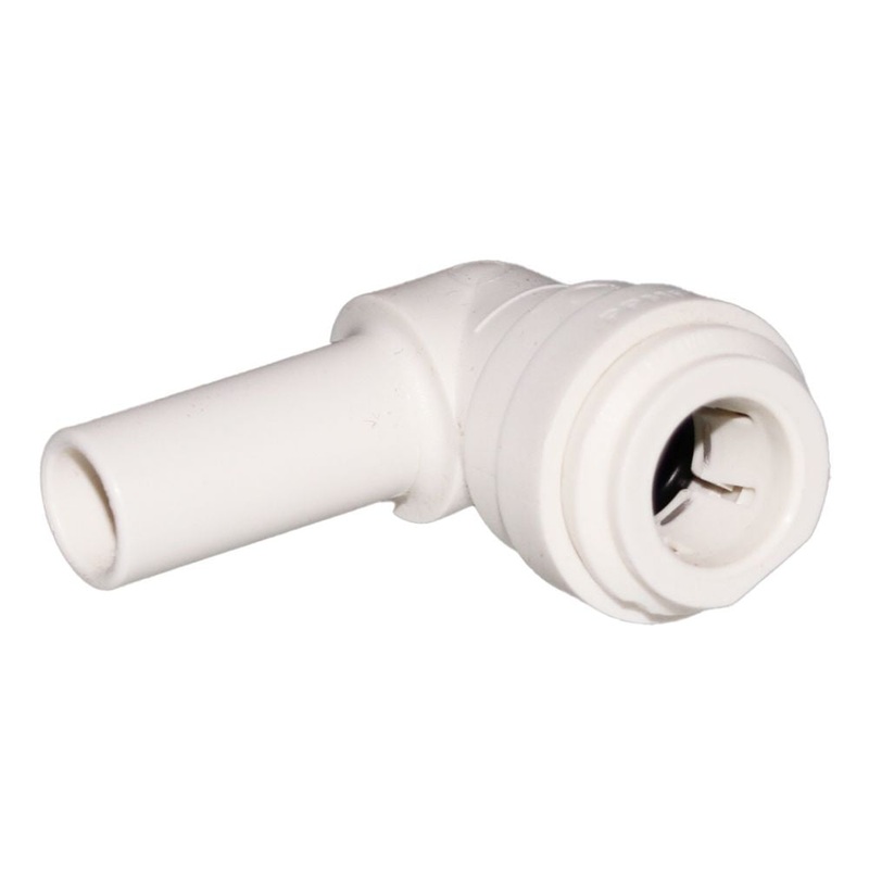 John Guest Stem Elbow Connector Polypro – 1/4 Stem x 1/4