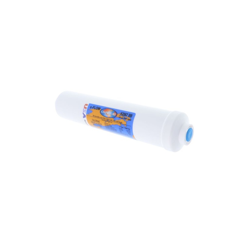 Omnipure Inline K2567-BB GAC + 0.5lb KDF 55 – 10 x 2 Filter – 1/4 FPT