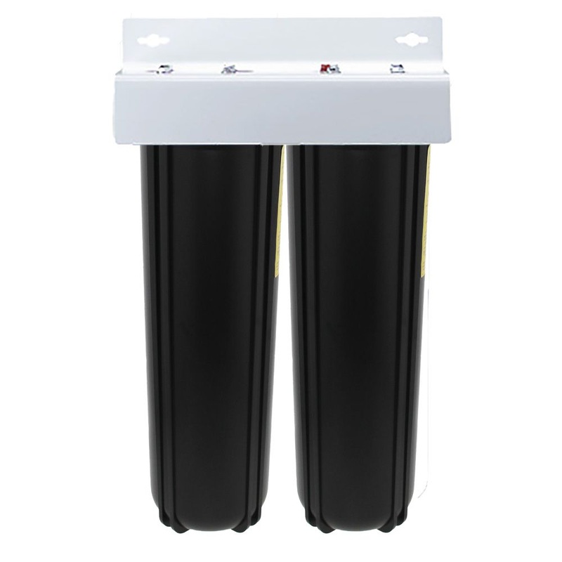 20 Big Flow Twin Series Plumbed Filter Housing DIY 1.5 FPT