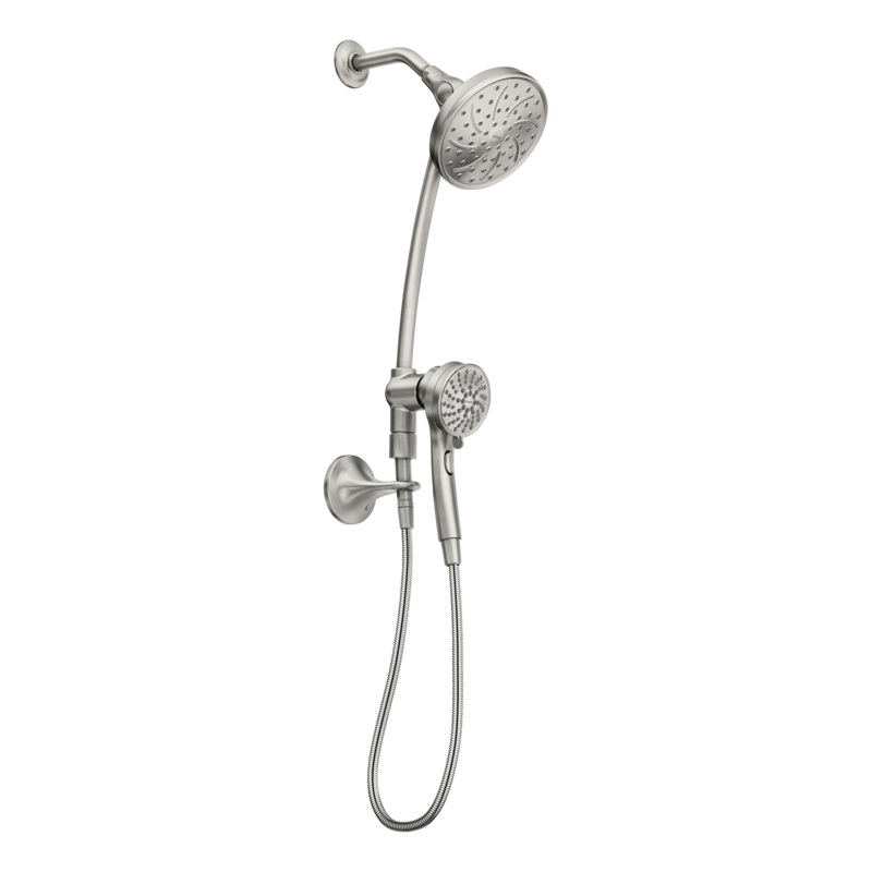 Attract Chrome six-function 3.75 diameter spray head standard with handshower