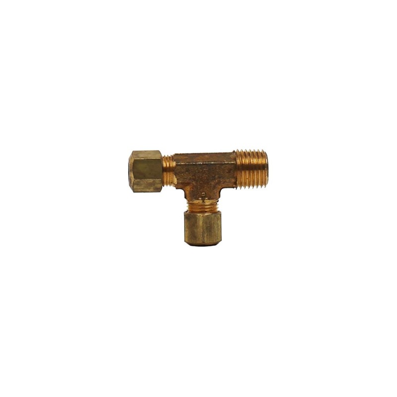 Brass LF Tee Male Run Brass 1/4 Compression x 1/4 MNPT