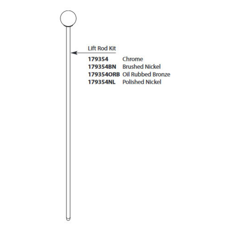 Wynford Polished Nickel Lift Rod Kit