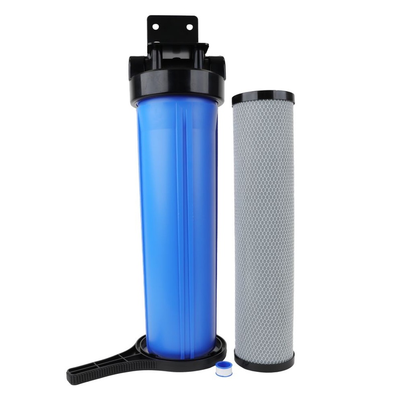 Whole House Water Filter System, 4.5 x 20 Filtration Universal Housing 1 RPT Port