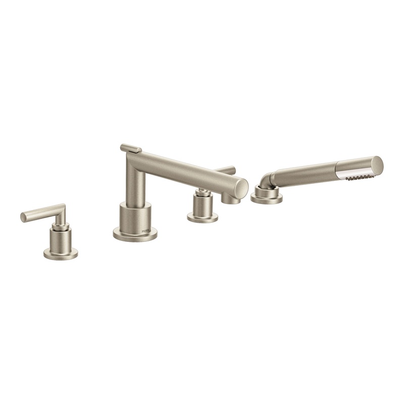 Arris Chrome Two-Handle Diverter Roman Tub Faucet including Handheld Shower