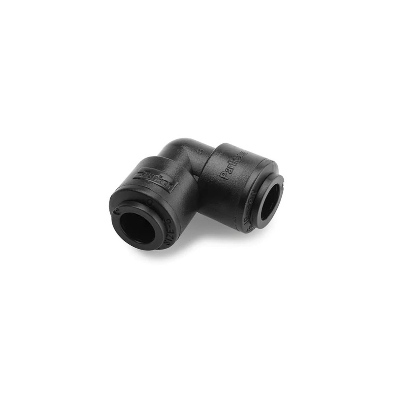 Black Kynar PVDF Elbow Union – 1/4 x 1/4