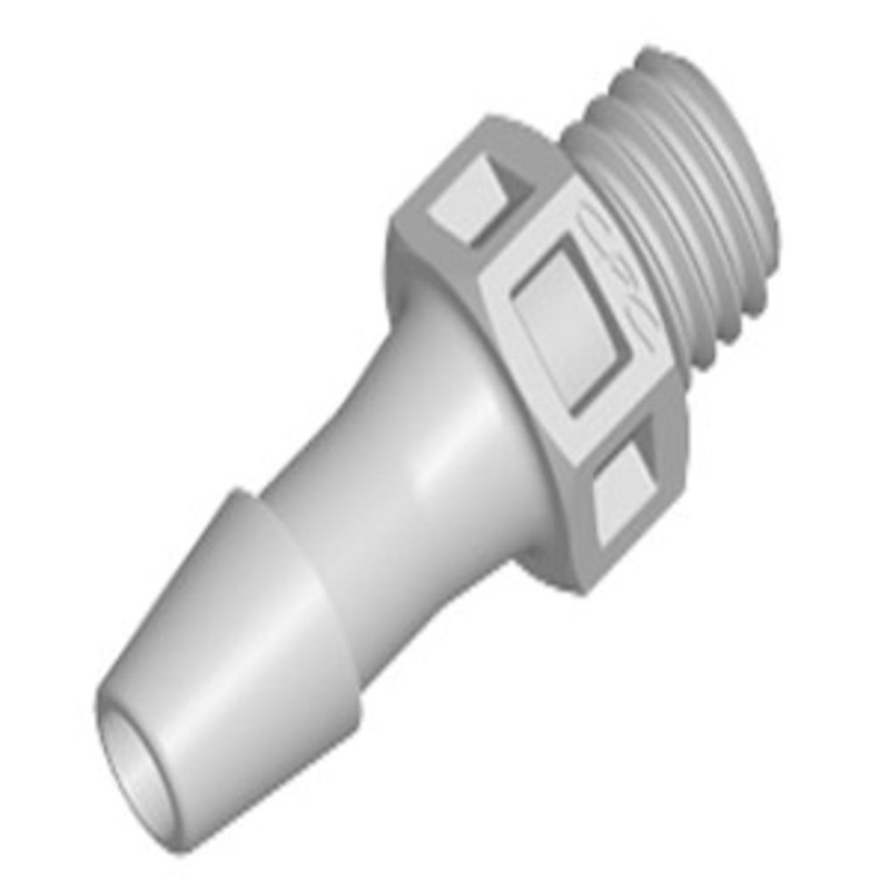 KS5 Straight Fitting Natural Polypropylene 1/4-28 UNF X 5/32 HB