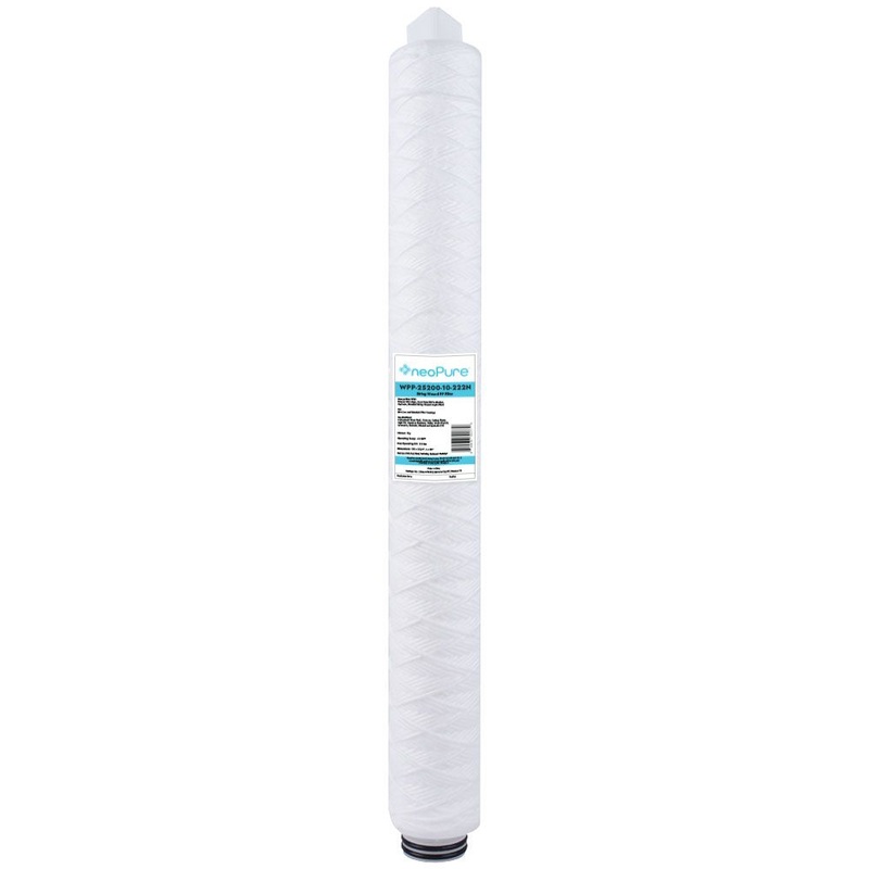Neo-Pure WPP-25200-10-222N 20 Surfactant Free String Wound Filter 10 Micron, 222 End Cap with FIN