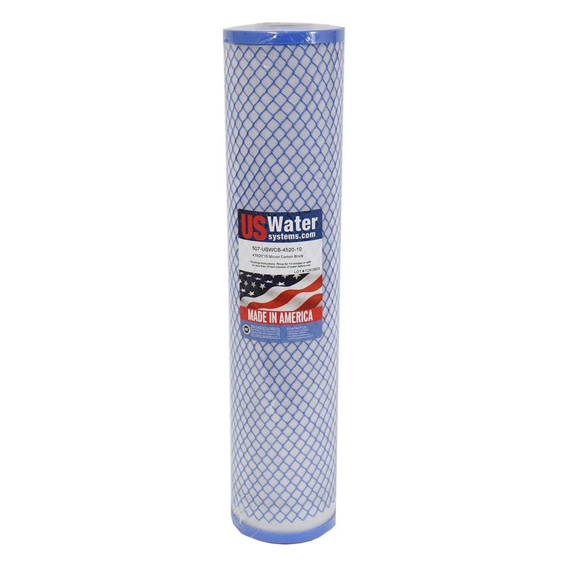 US Water 4.5 x 20 Carbon Block Filter | USWCB-4520-10