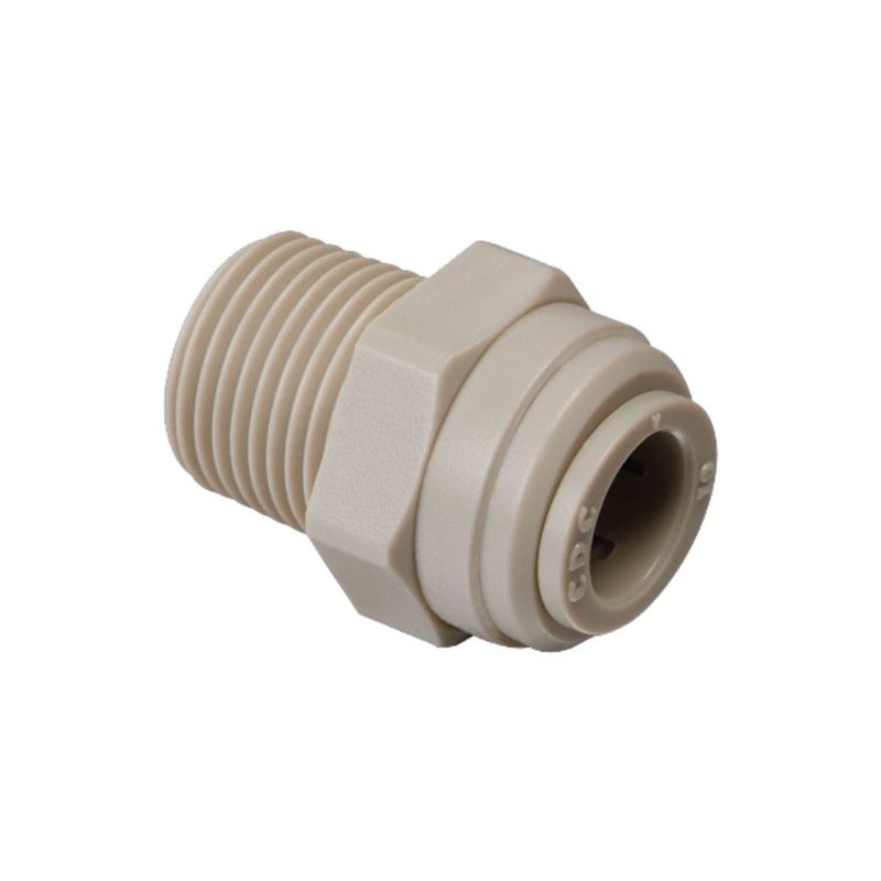 NeoFit – Acetal Gray Male Connector 1/4 tube x 1/2NPTF