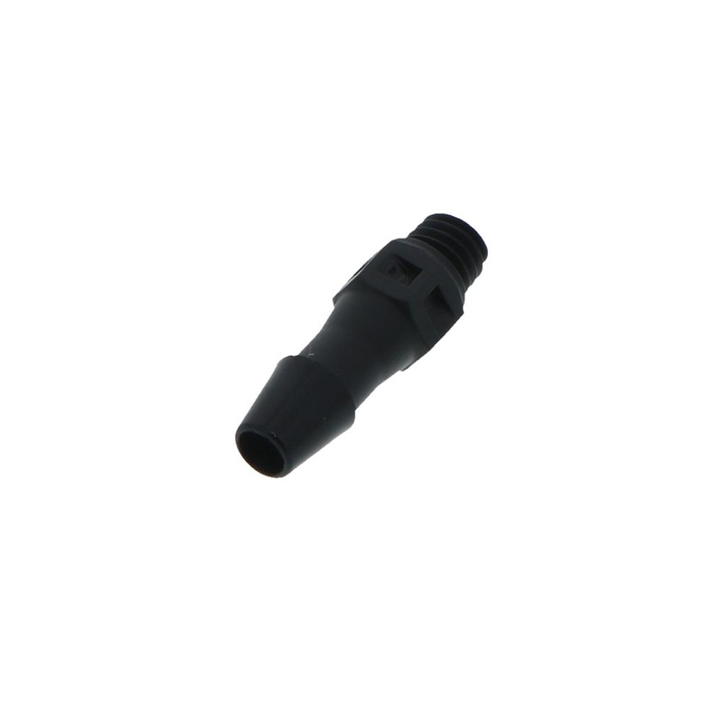 FitQuik Nylon Thread to Tube Straight Fitting Black – 10-32 UNF to 5/32 Hose Barb