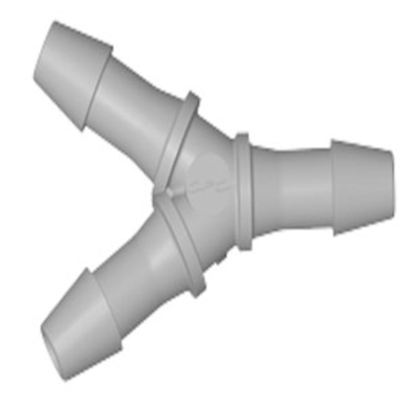 HY6 Y Fitting Natural Polypropylene 3/16 HB X 3/16 HB X 3/16 HB